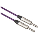 Canare Star Quad 1/4" TRS Male to 1/4" TRS Male Cable (Purple, 6')