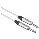 Canare Star Quad 1/4" TRS Male to 1/4" TRS Male Cable (White, 25')