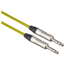 Canare Star Quad 1/4" TRS Male to 1/4" TRS Male Cable (Yellow, 100')