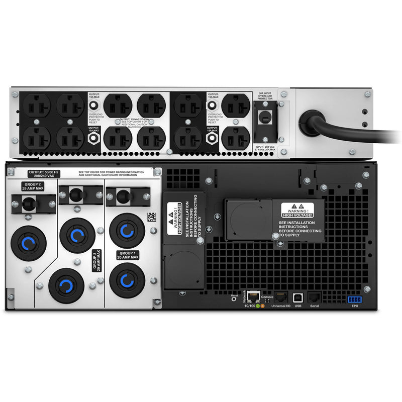 APC Smart-UPS SRT 6000VA RM with 208V to 120V 2U Step-Down Transformer
