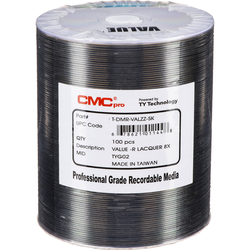 CMC Pro DVD-R 4.7GB 8x Value Shiny Silver Lacquer Discs (100-Pack)