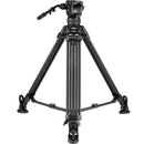 Magnus REX VT-6000 2-Stage Video Tripod with Fluid Head and Dolly
