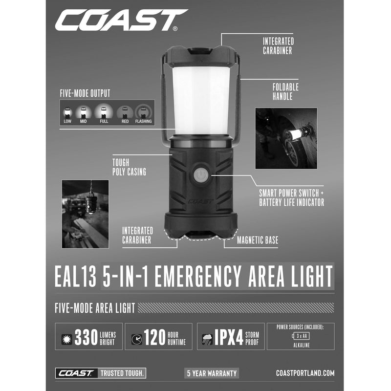 COAST EAL13 5-in-1 Emergency Area LED Lantern