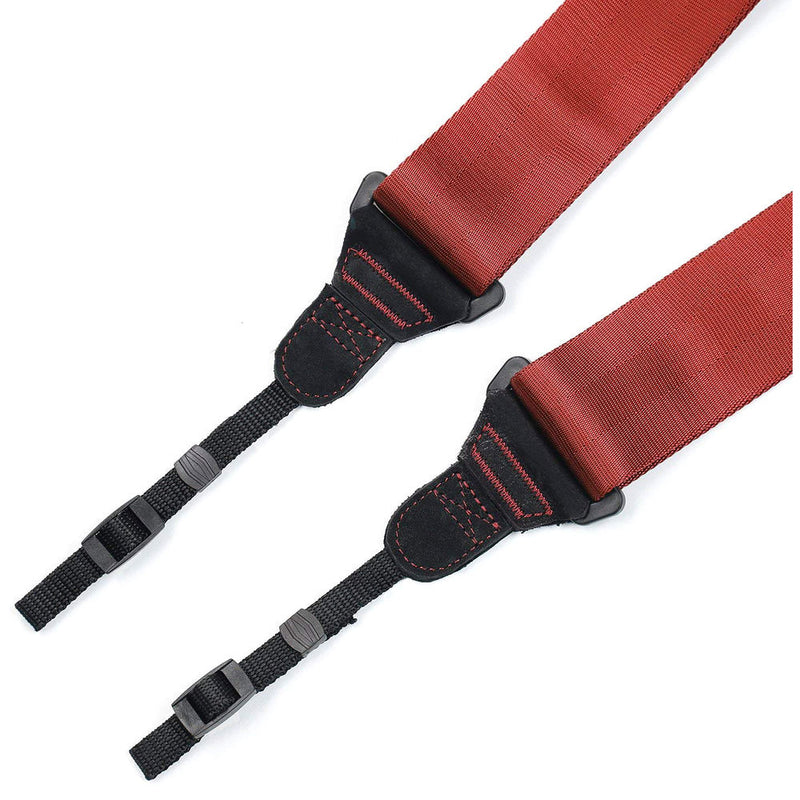Movo Photo Ultrasoft Nylon-Webbed Shoulder/Sling Camera Strap with Anti-Fatigue Gel Neck Pad (Coral)