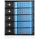 iStarUSA 3x 5.25" to 4x 3.5" 12Gb/S Cage - Blue