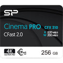 Silicon Power 256GB Cinema PRO CFX 310 cFAST 2.0 Memory Card and 256GB Superior UHS-I microSDXC Memory Card with SD Adapter Kit