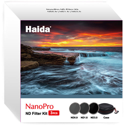 Haida 52mm NanoPro MC ND 0.9, 1.8, and 3.0 Filter Kit (3, 6, and 10-Stop)