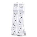 CyberPower MP1073SS 6-Outlet Essential Surge Protector (White, 2-Pack)