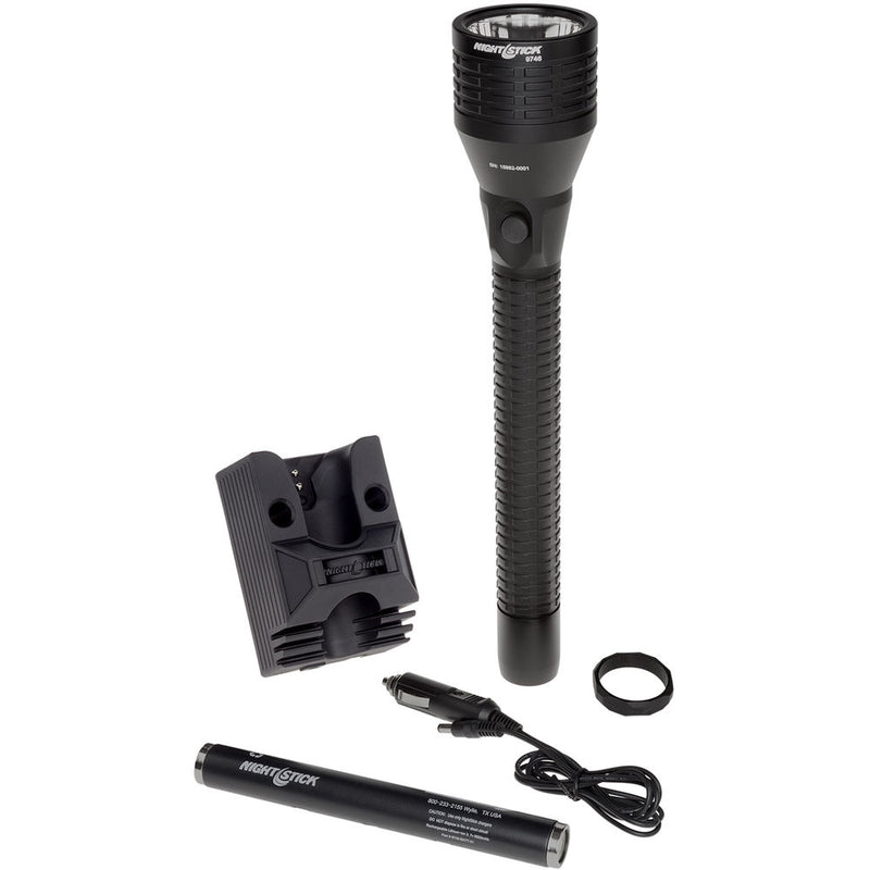Nightstick NSR-9746XL Metal Full-Size Rechargeable Flashlight with AC & DC Adapters and Charging Dock