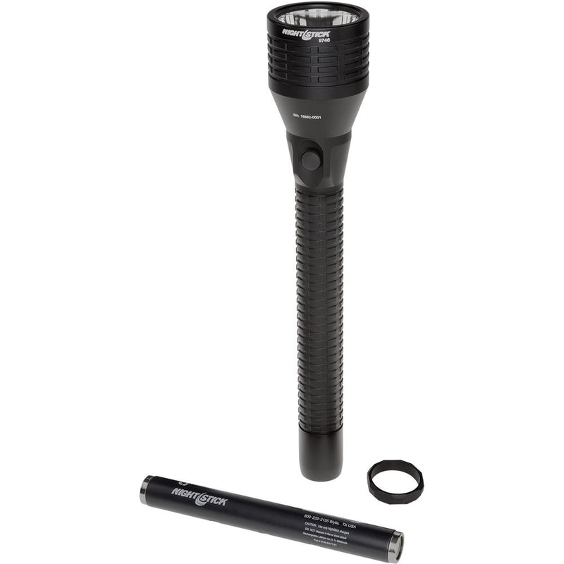 Nightstick NSR-9746XL Metal Full-Size Rechargeable Flashlight with AC & DC Adapters and Charging Dock
