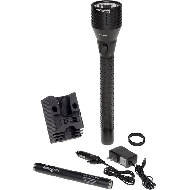 Nightstick NSR-9746XL Metal Full-Size Rechargeable Flashlight with AC & DC Adapters and Charging Dock