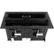 FSR RT6-RD4-ABK Unity Rectangle Dual-Sided In-Table Box for T6 Brackets & TBRT Cable Retractors (Black)