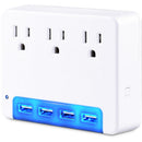 CyberPower P3WUN 3-Outlet Adapter with Backlit USB (Tamper-Resistant/Night Light)