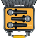 HPRC HPRC2200 Universal Hard Case for 3 Handheld Microphones