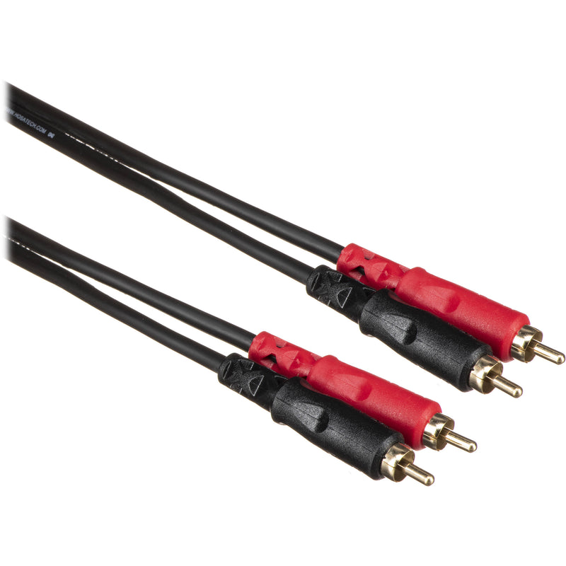 Hosa Technology 2 RCA Male to 2 RCA Male Dual Cable (Nickel Contacts) - 10'