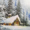 Click Props Backdrops Winter Canvas Backdrop (5 x 5')