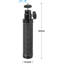 CAMVATE Rubber Handle Grip with 1/4"-20 Mini Ball Head (Black)