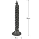 CAMVATE C2201 M3.5 Self Tapping Screw 30mm Long With Ribbed Wall Anchor (10-Pack)