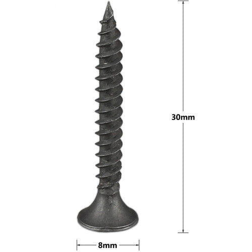 CAMVATE C2201 M3.5 Self Tapping Screw 30mm Long With Ribbed Wall Anchor (10-Pack)