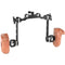 CAMVATE ARRI Rosette Connection Handgrip Pair with 15mm Rosette Rod Clamp (Wood Handgrip)