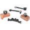 CAMVATE ARRI Rosette Connection Handgrip Pair with 15mm Rosette Rod Clamp (Wood Handgrip)