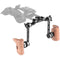 CAMVATE ARRI Rosette Connection Handgrip Pair with 15mm Rosette Rod Clamp (Wood Handgrip)