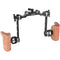 CAMVATE ARRI Rosette Connection Handgrip Pair with 15mm Rosette Rod Clamp (Wood Handgrip)