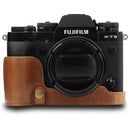 MegaGear Fujifilm X-T3 Ever Ready Genuine Leather Camera Half Case and Strap (Brown)