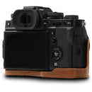 MegaGear Fujifilm X-T3 Ever Ready Genuine Leather Camera Half Case and Strap (Brown)