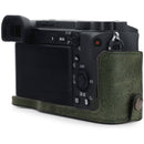 MegaGear Ever Ready Genuine Leather Camera Half Case for Sony Alpha a6400/a6100 (Green)