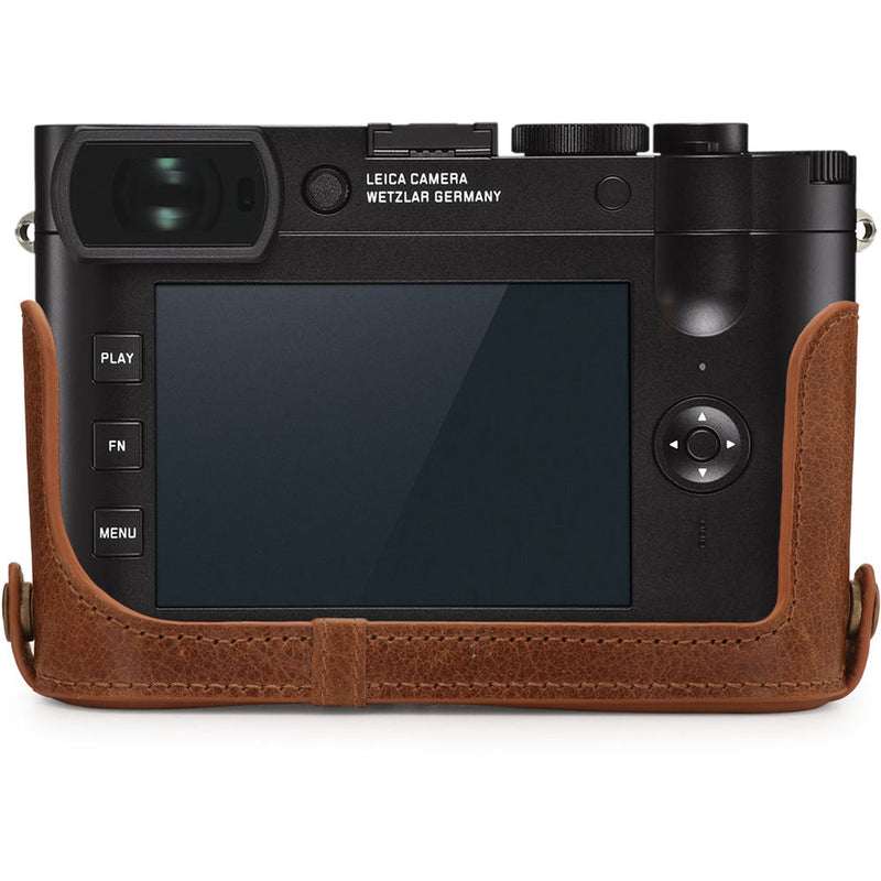 MegaGear Leica Q2 Ever Ready Genuine Leather Camera Half Case (Brown)