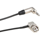 CAMVATE Right-Angle BNC to Right-Angle 3.5mm Mini Jack Timecode Cable (18")