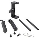 CAMVATE Monitor Cage Kit with Rubber Handgrips and Light Stand Receiver