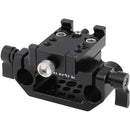 CAMVATE Manfrotto-Type Quick Release Baseplate with 15mm Dual-Rod Clamp