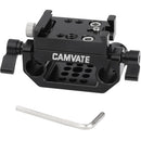 CAMVATE Manfrotto-Type Quick Release Baseplate with 15mm Dual-Rod Clamp