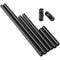 CAMVATE Set of 3 x 15mm Black Aluminum Rod Pairs (3.94", 7.8", 11.8")