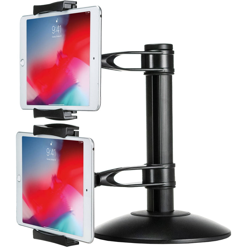 CTA Digital Quick-Connect Dual Tablet Mount with Height-Adjustable Arms
