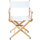 Filmcraft Pro Series Short Director's Chair (18", Natural Frame, White Canvas)
