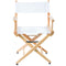 Filmcraft Pro Series Short Director's Chair (18", Natural Frame, White Canvas)