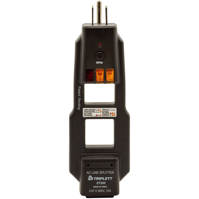 Triplett Commercial and Residential Combination AC Line Splitter and GFCI Receptacle Tester