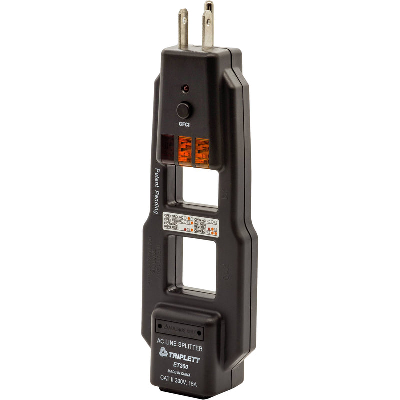 Triplett Commercial and Residential Combination AC Line Splitter and GFCI Receptacle Tester