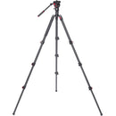 CAME-TV 801A Aluminum Video Tripod with Fluid Head