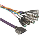 Switchcraft DB25FXLRMXLRF StudioPatch Series Modular DB25 Breakout Cable End (DB25 Female to 4 XLR Male and 4 XLR Female)