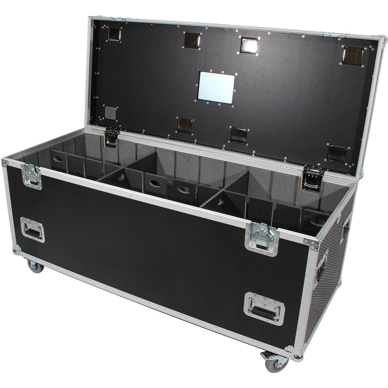 ProX TruckPaX Heavy-Duty Truck Pack Utility Flight Case with Divider and Tray Kit (Black)