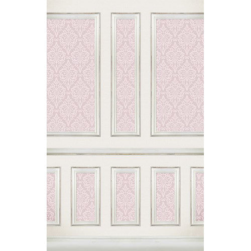 Click Props Backdrops Wallpapered Panels Pink Backdrop (5 x 8')