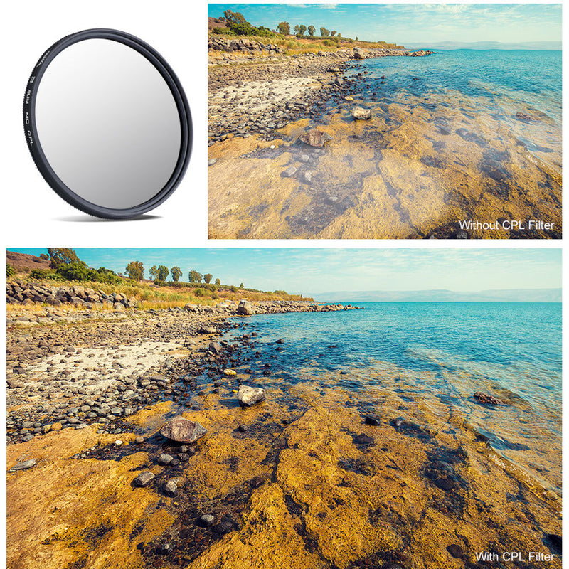 K&F Concept Slim Green Multi-Coated German Optics Schott B270 Circular Polarizer Filter (72mm)