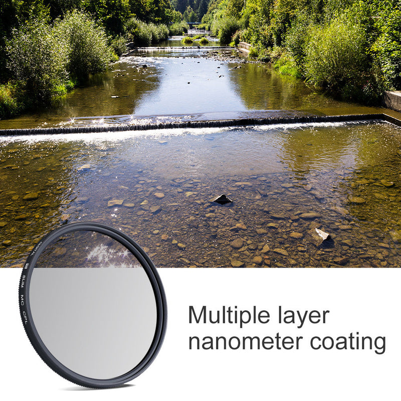 K&F Concept Slim Green Multi-Coated German Optics Schott B270 Circular Polarizer Filter (55mm)