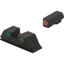 MEPROLIGHT LTD HVS Sights for Glock 9mm/.357 SIG/.40/.45 GAP (Orange Front, Green Rear)