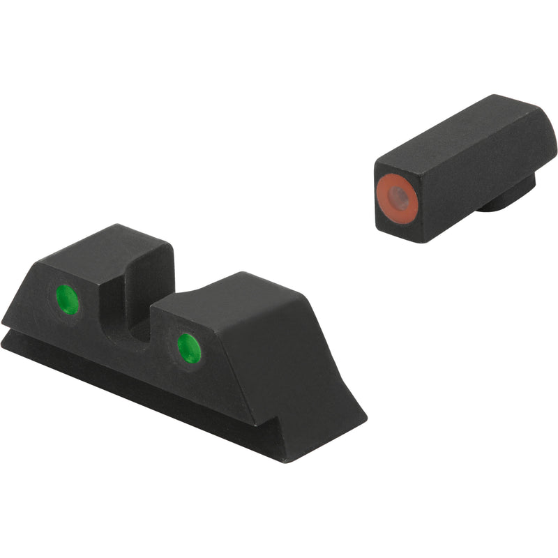 MEPROLIGHT LTD HVS Sights for Glock 9mm/.357 SIG/.40/.45 GAP (Orange Front, Green Rear)