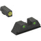MEPROLIGHT LTD HVS Sights for Glock 9mm/.357 SIG/.40/.45 GAP (Yellow Front, Green Rear)
